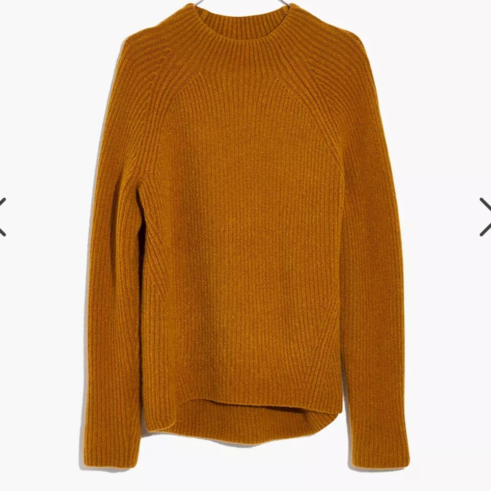 Madewell Northfield Mockneck Sweater Mustard Med